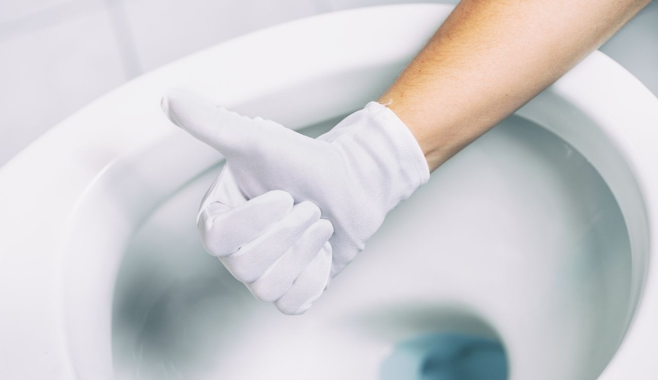 Wc bianco e pulito