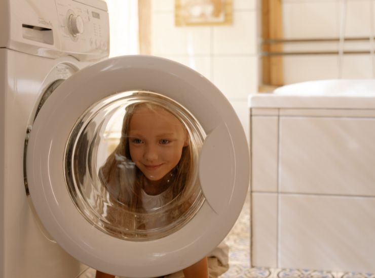 Pericolo lavatrice per bambini